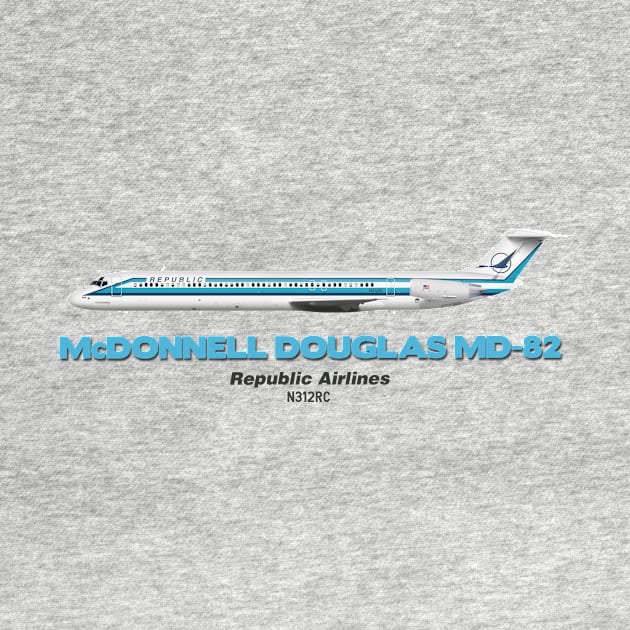 McDonnell Douglas MD-82 - Republic Airlines by TheArtofFlying